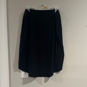 Zenana Outfitters Classic Black Midi Skirt Knit w/ pockets